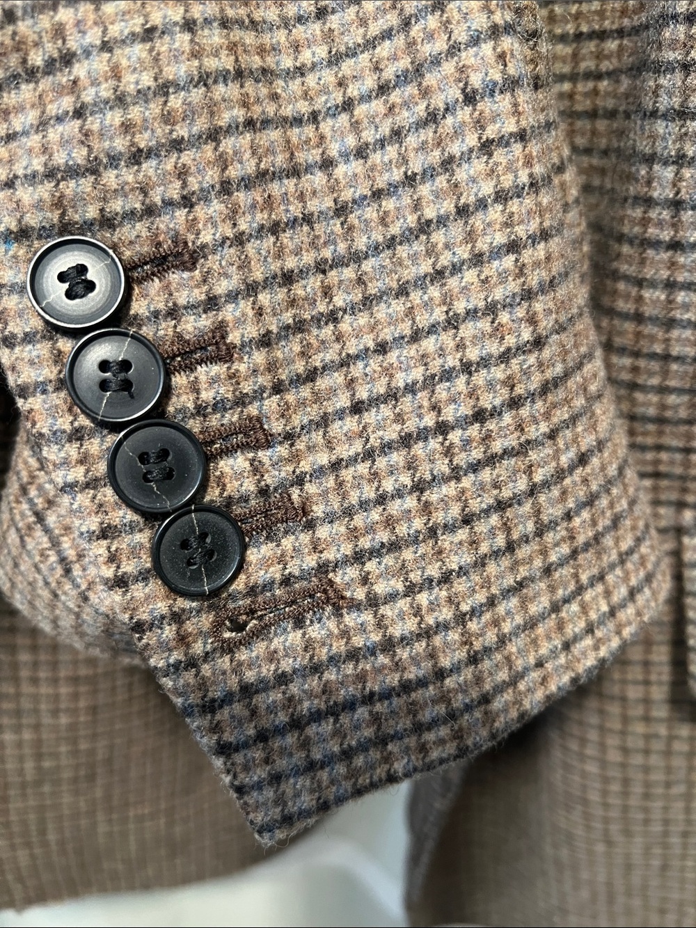 Madewell Kline Checked Single-Breasted Blazer in Brown and Tan check - Picture 3 of 4